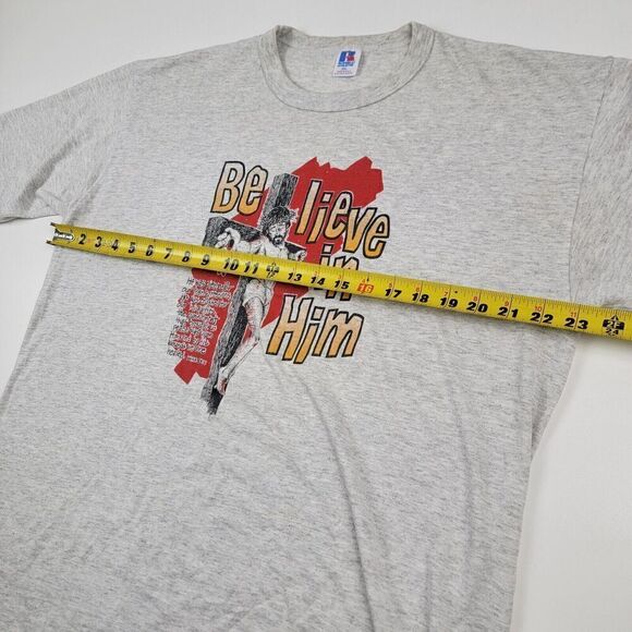 Vintage 90's Jesus Christ Russell Athletic XXL Single Stitch VTG T-Shirt Photos - Picture 6 of 13